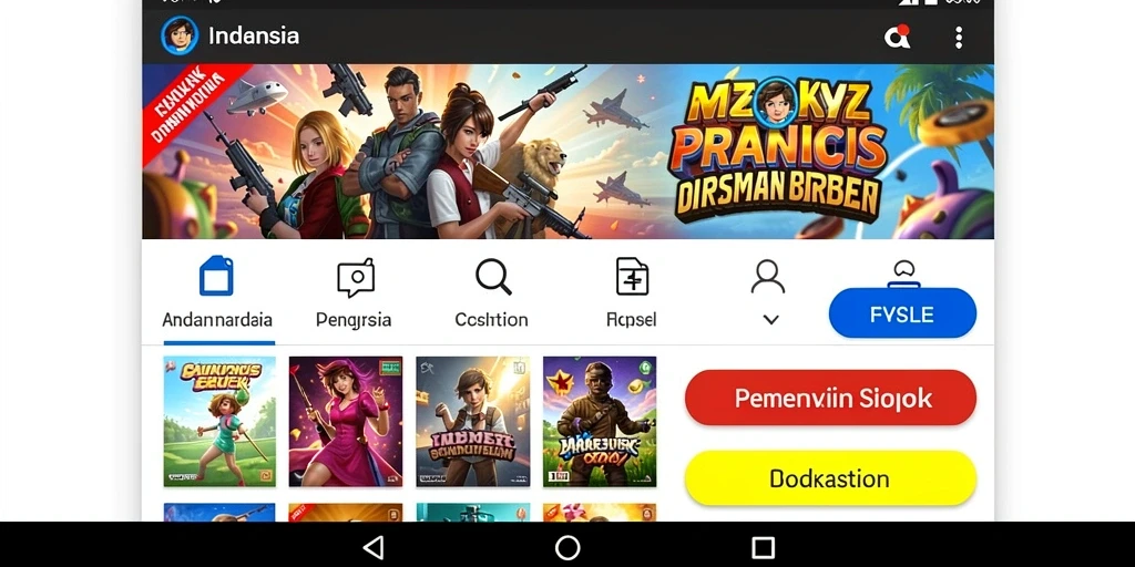 Tampilan awal aplikasi DOWER88 yang menarik.