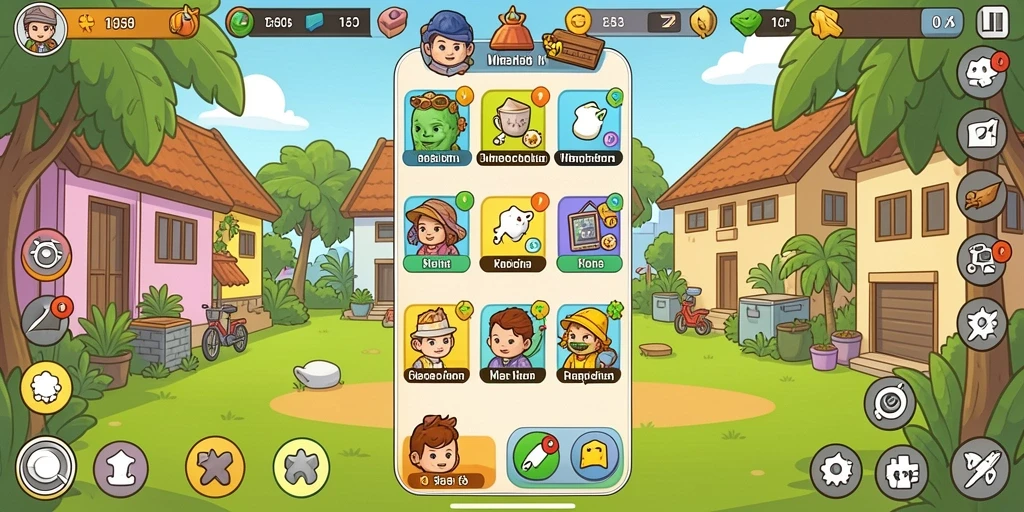 Screenshot memperlihatkan karakter utama dengan latar belakang yang dramatis.