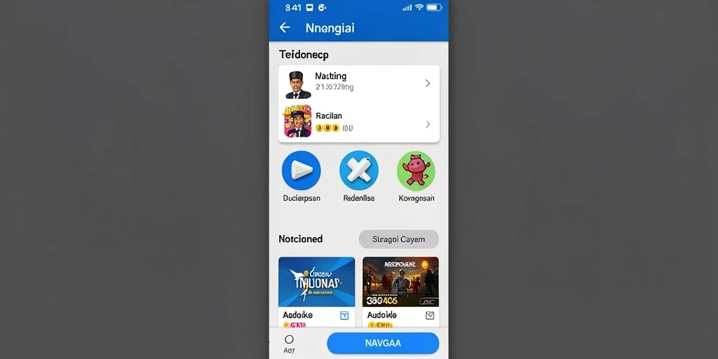 Tampilan karakter yang dapat disesuaikan dengan berbagai pilihan.