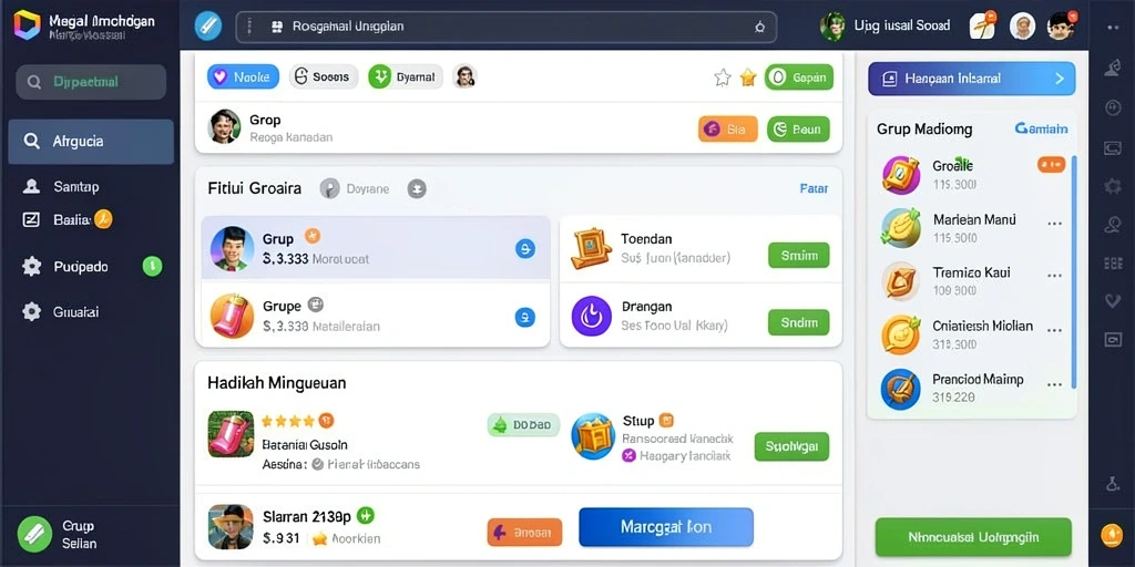 Tampilan awal game JTBLUE yang memukau.