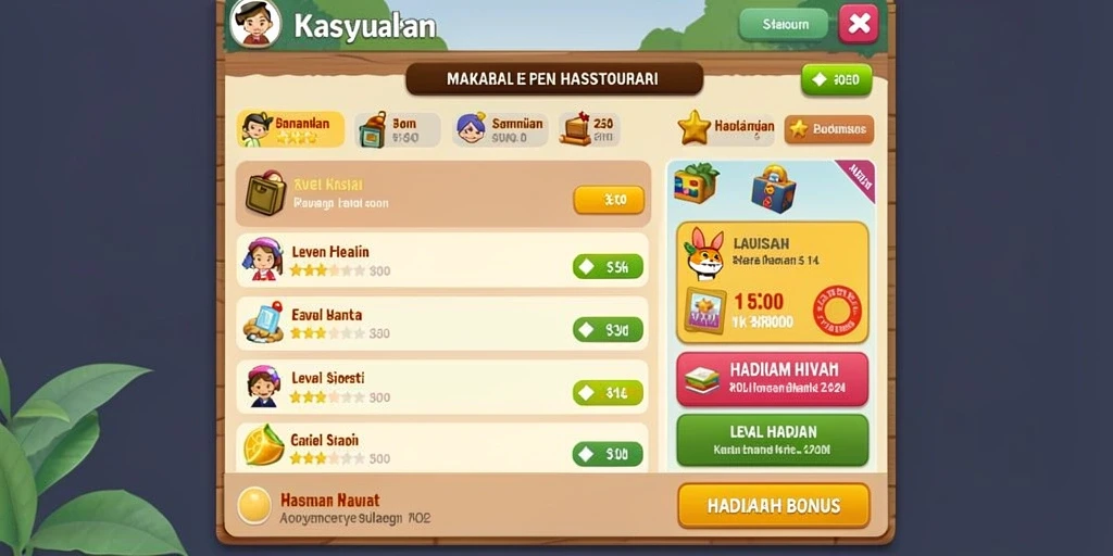 Tampilan awal yang menarik dan mudah dipahami.