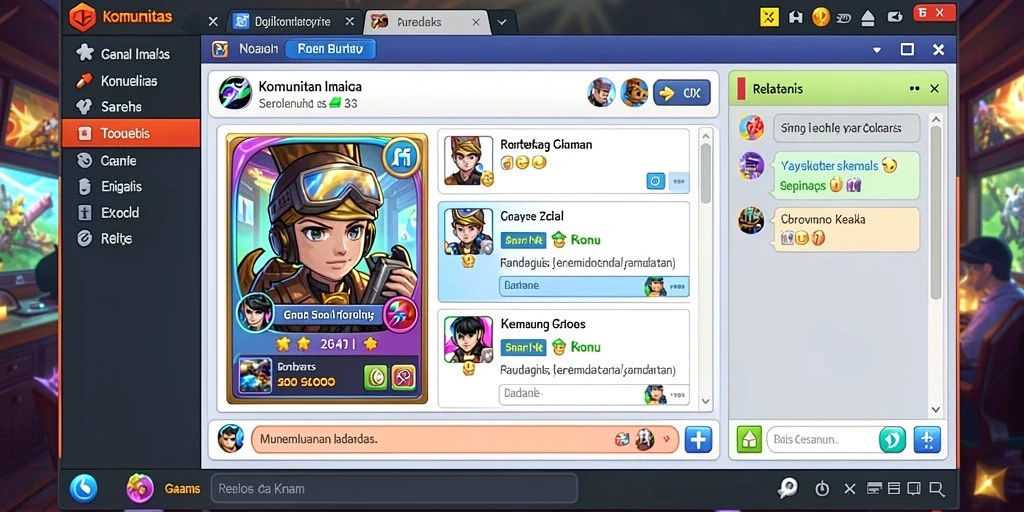 Screenshot menampilkan karakter utama dalam misi petualangan.