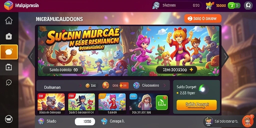 Tampilan antarmuka yang menarik dan futuristik.