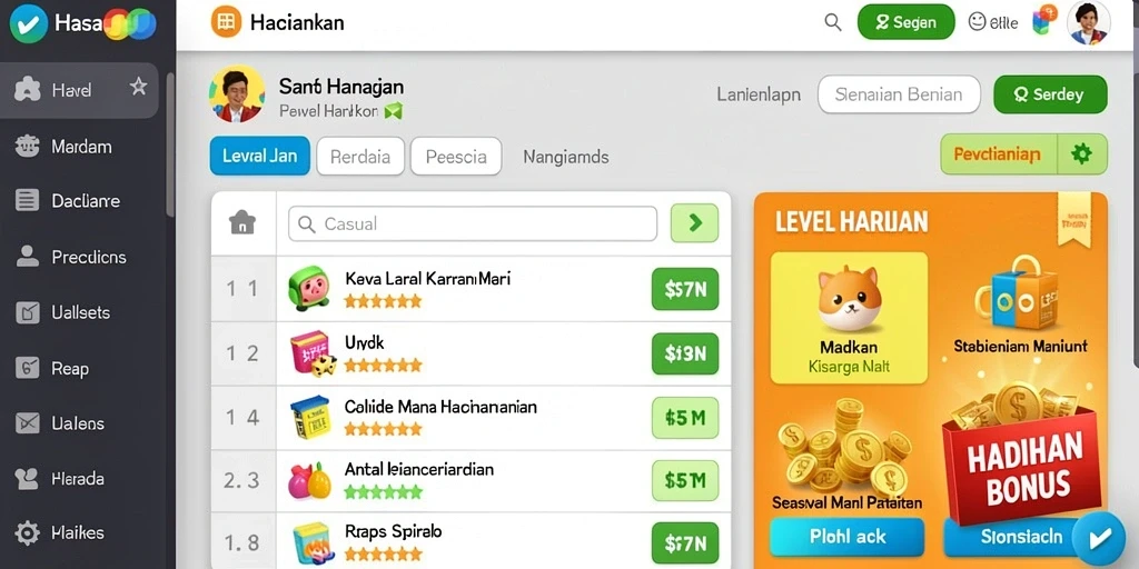 Tampilan antarmuka menarik dan user-friendly.