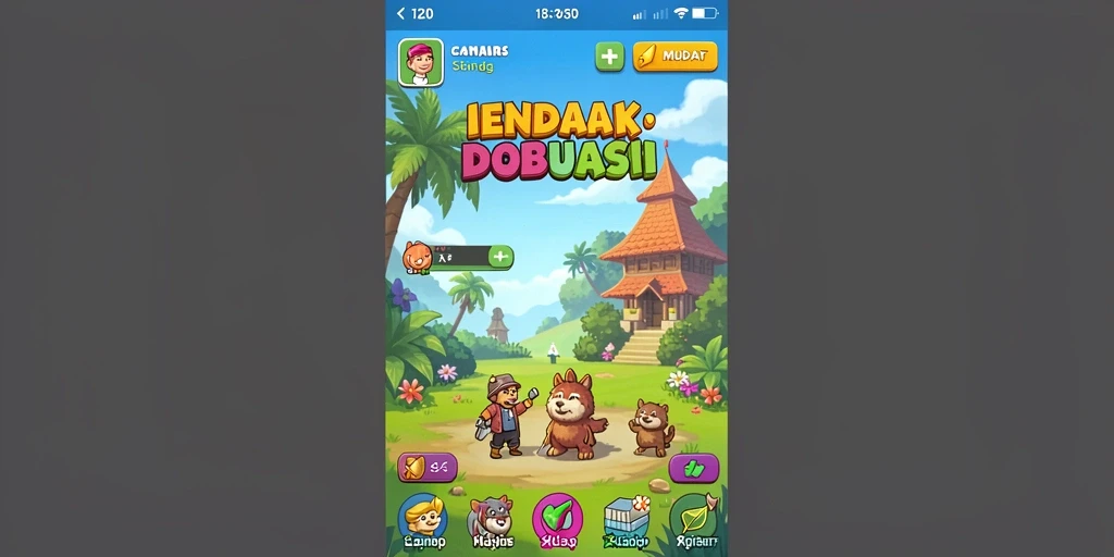 Tampilan awal yang menarik dan menyenangkan.